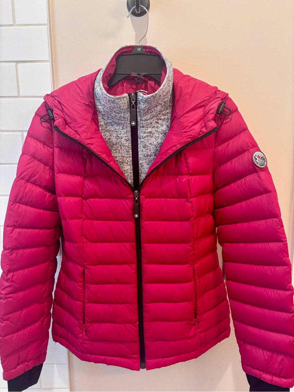 Halitech Quilted Women's Puffer Jacket with Knit Inner Layer